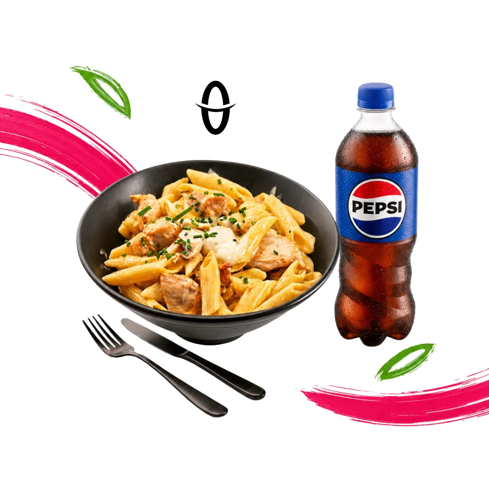 Pâtes poulet forestière